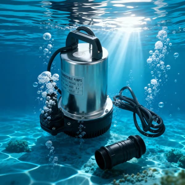 Nedsänkt Vattenpump, Hög Lyft, Effektiv Vattenflöde,Silver, EU, 12V