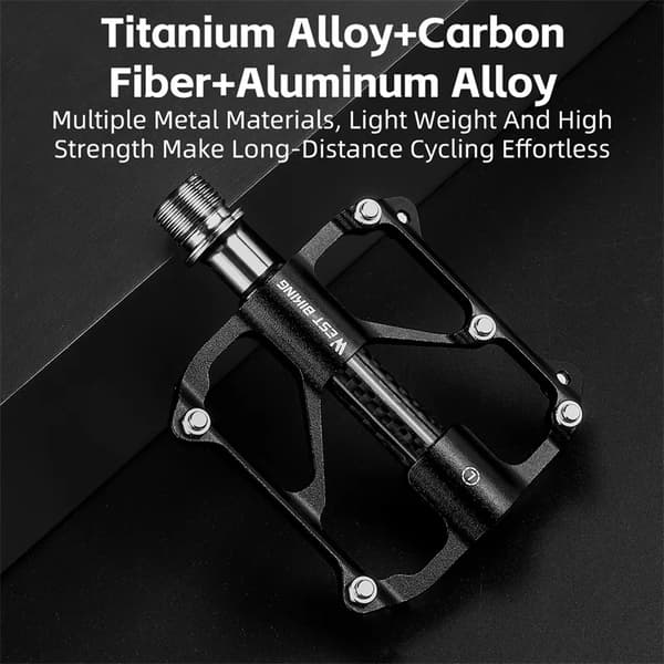 Pedal, Ultralight Design, Titaniumlegering Aksel,114 Titanium Aksel
