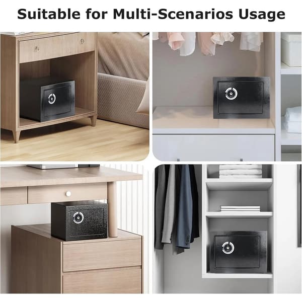 Säkerhetsbox, Nyckellåsmekanism, Kraftig Design,svart