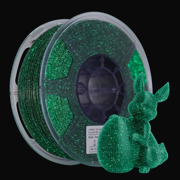3D-printer filament, PLA-materiale, lys i mørket funktion,sort