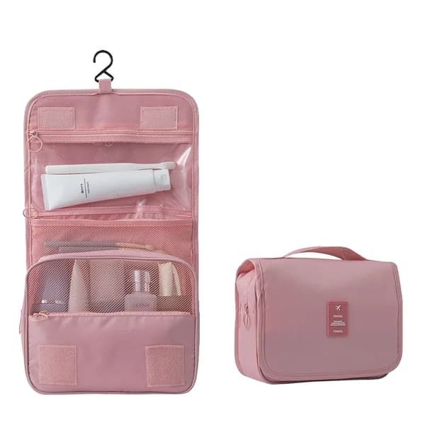 Makeup Taske, Høj Opbevaringskapacitet, Miljøvenligt Materiale,Pink