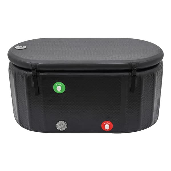 Icbadkar, Uppblåsbart Design, Rymlig Kapacitet,svart