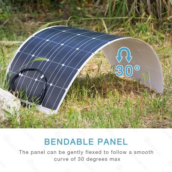 Solpanel, Fleksibelt Design, Høj Effektivitet,100W