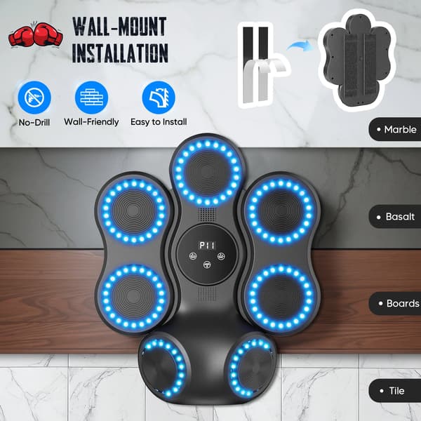 Musik Boxningsmaskin, LED-lampor, Bluetooth-anslutning,A