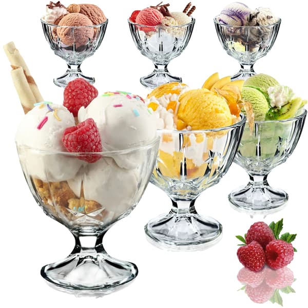 Glas Dessertkopper, 300ml Kapacitet, Rund Form, FCM Certificeret, Holdbart Glasmateriale, Elegant Design