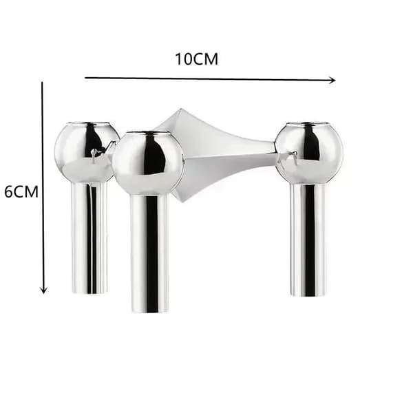 Ljuslykta, Modern Stål Design, Mångsidig Heminredning,1PCS Silver