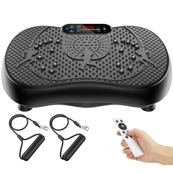 Vibrationsövningsmaskin, Kompakt Design, Bluetooth-anslutning,LED-skärm + 180 växelkontroll