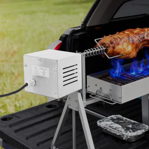 Grillmotor, Rostfritt Stål, Högpresterande 25W,Silver