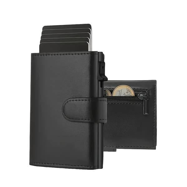 Plånbok, RFID-skydd, Modernt design,Enkel svart