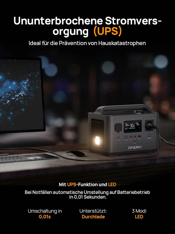 Bærbar Strømstation, 400W AC Udgange, Multi-Kilde Opladning,AF-P040
