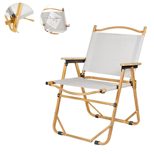 Campingstol, Lättvikts Aluminiumlegering, Ergonomisk Design,Khaki