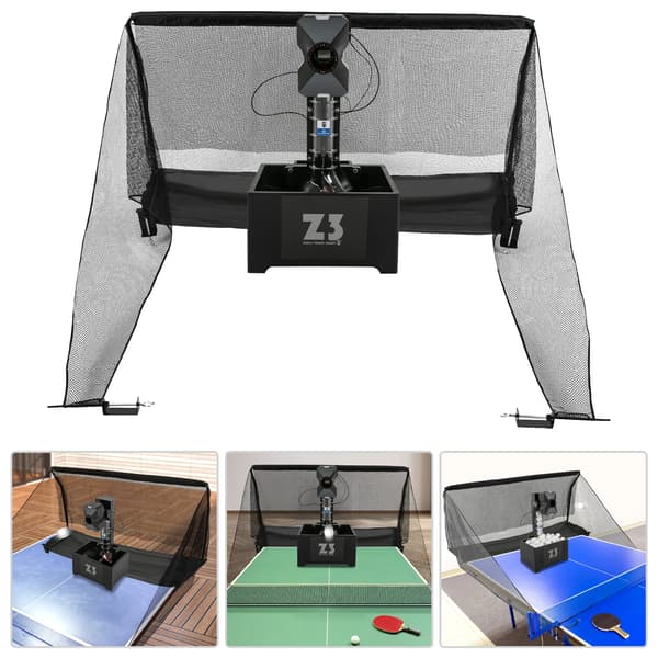 Ping Pong Bold Maskine, Programmerbare Tilstande, Trådløs Kontrol,Sort