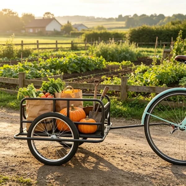 Cykel Cargo Trailer, Høj Lastkapacitet, Sammenklappeligt Design,sort