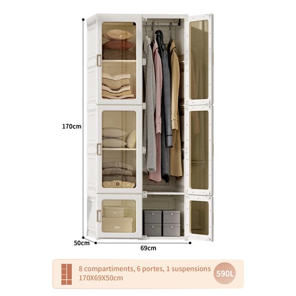 Garderobe, Moderne Design, Nem Montering,HVID