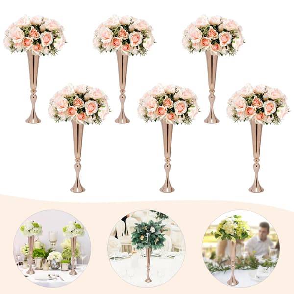 Blomsterstand, Metal Konstruktion, Multifunktionelt Design,Guld