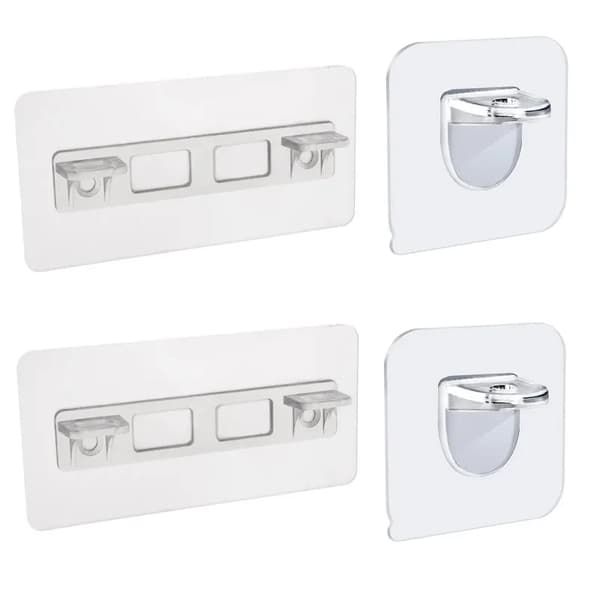 Självhäftande hyllstöd, 10 st, Enkel installation,10Pcs, Dubbelstöd