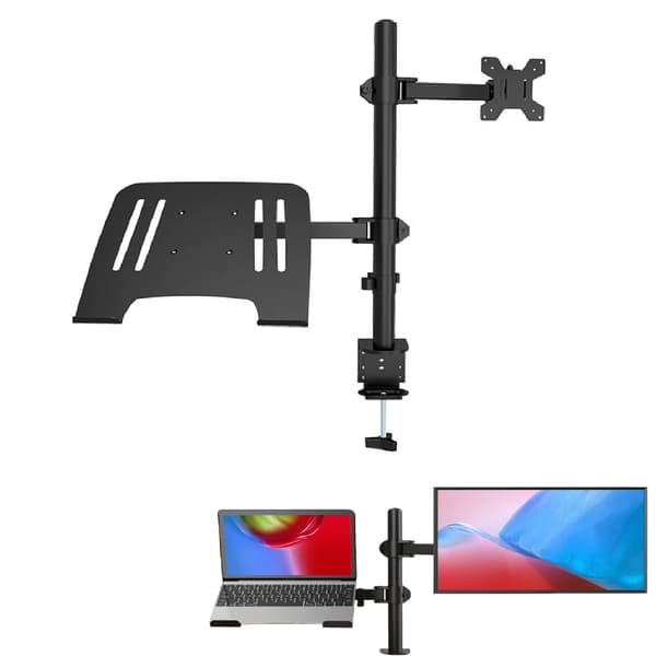 Monitorställ, Ergonomisk Design, 360° Rotation,svart