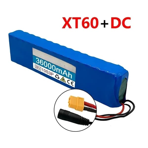 Litiumjonbatteri, 36000mAh kapacitet, BMS-funktionalitet,XT60 DC