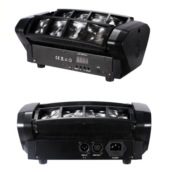 DJ Moving Head Light, 8x5W RGBW, Versatile Control Options, EU Plug