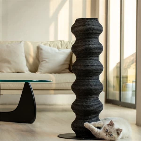 Kattklösträd, Tredelad Design, Modulär Säker Struktur,svart