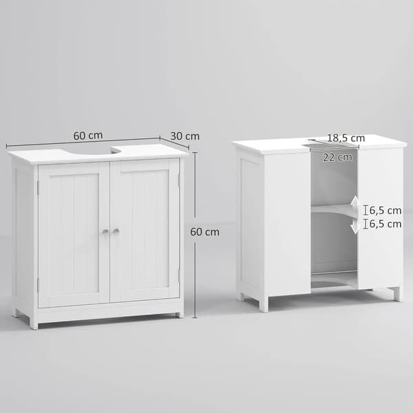 Badrumsskåp, Platsbesparande Design, Lätt Underhåll,VIT
