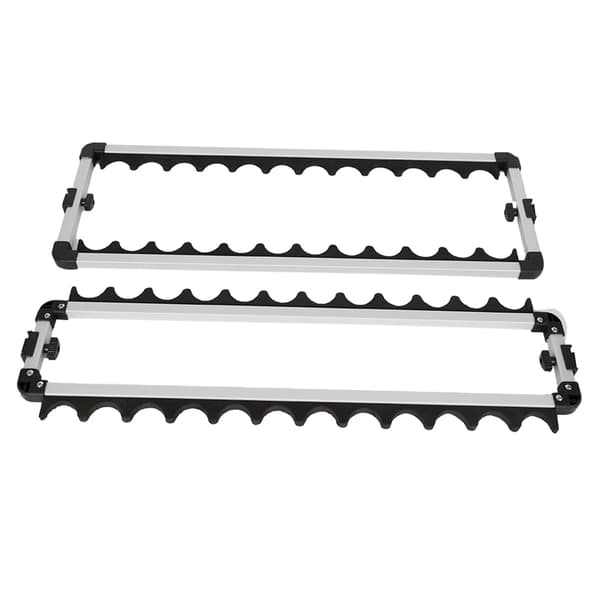 Fiskespöhållare, Justerbar Höjd, Platsbesparande Design, Silver