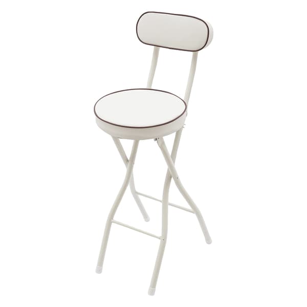 Barstol, Dämpad Bärbar Design, Lätt att Fälla,Vit