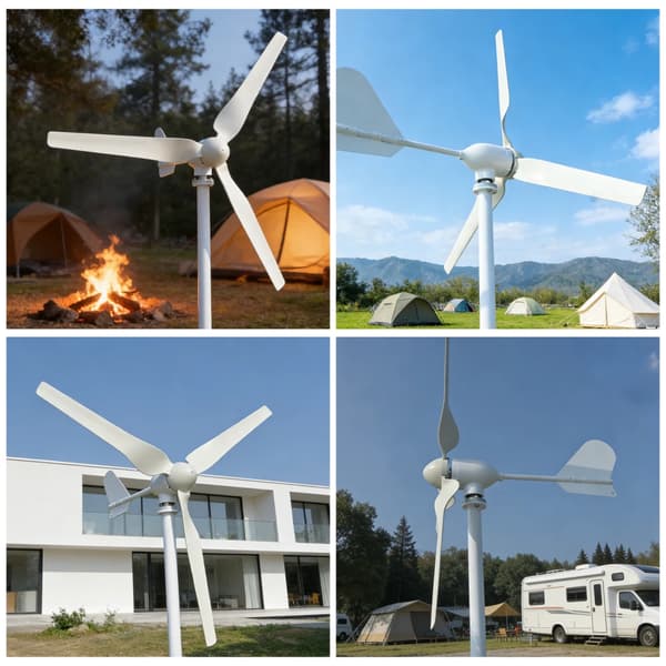 Vindmølle, Effektiv Energiudnyttelse, Holdbar Konstruktion,Med gratis controller-b, 5000W-h, 12V-b