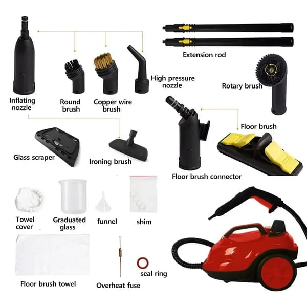 Damprenser, Højtryk, Effektiv Desinfektion,EU-a, 220 V-a, Rød