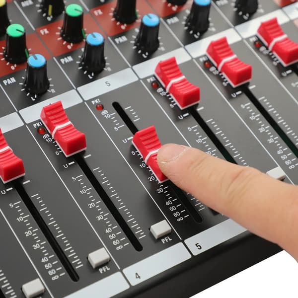 Lydmixer, 8-kanals indgang, Bluetooth- og USB-forbindelse,sort