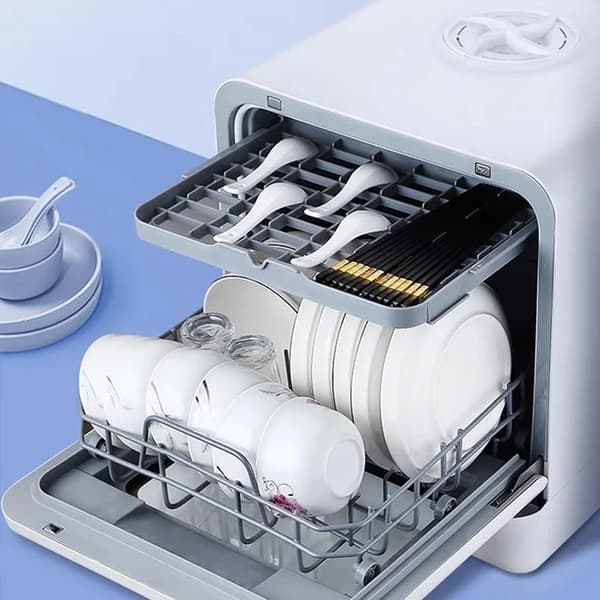 Bordopvaskemaskine, 4 Vaskeprogrammer, Kompakt Design,EU Stik-220V