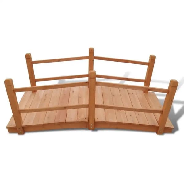 Havebro, Holdbart Træ, Klassisk Bue Design,Brun