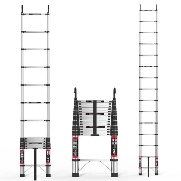 Teleskopstige, Rustfrit Stål, 5 Meter,5m (med 2 kroge)