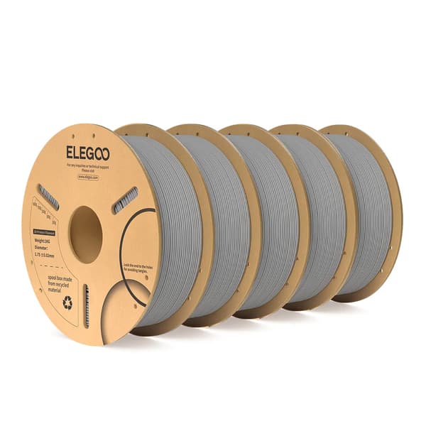 PLA+ Filament, 1,75 mm, Høj Styrke og Stødmodstand,Grå 5kg