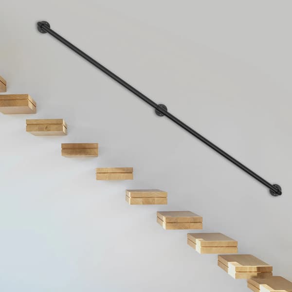 Rörräcke, Galvaniserat Järn, Väggmonterad Design,svart