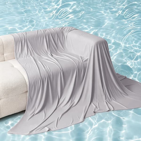 Køle tæppe, åndbart design, let konstruktion,200x230cm, lys grå-a