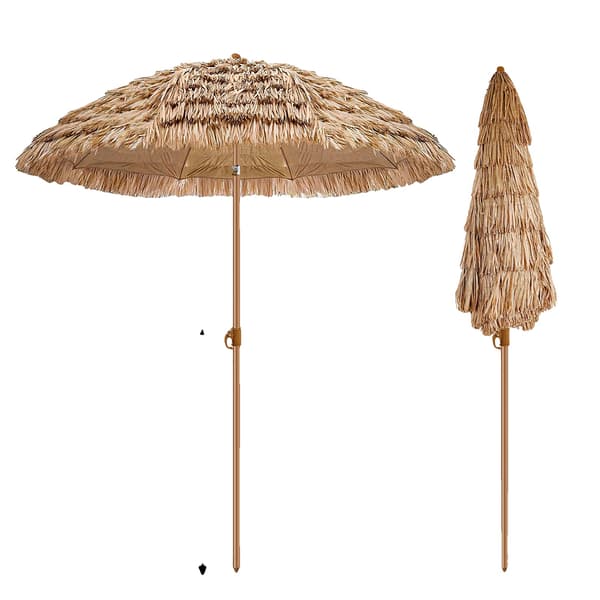 Strandparaply, UPF 30-skydd, Justerbar lutning,Kaki