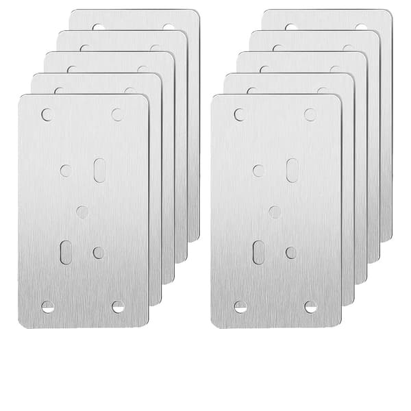 Møbelhængsel Repareringsplade, Rustfrit Stål, Nem Installation,10PCS B Plade