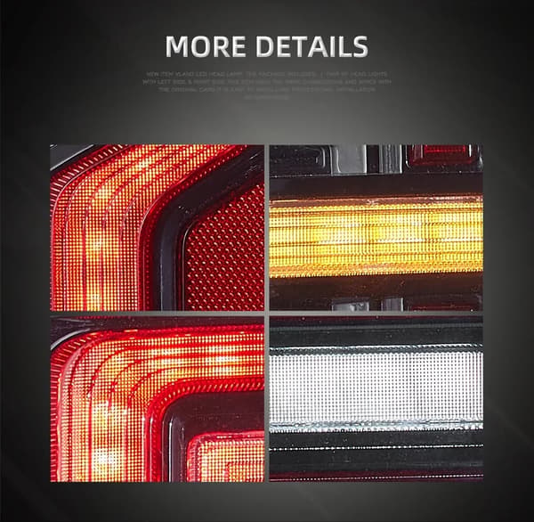 Bakljusmontering, LED-teknik, Direkt passform för Ford Ranger 2012-2018,Klar, 2PCS