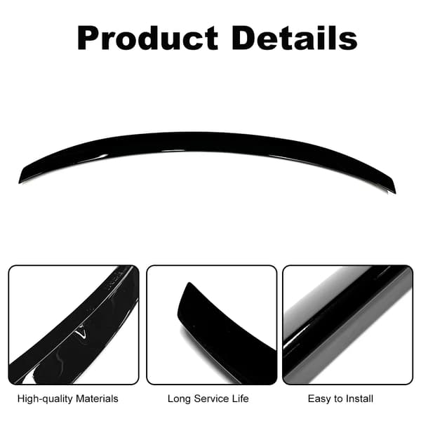 Bagspoiler, Sømløs Pasform, Aerodynamisk Design,sort