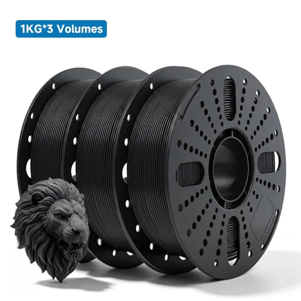 3D-printer filament, PETG-material, 1,75 mm diameter,PETG-3BK