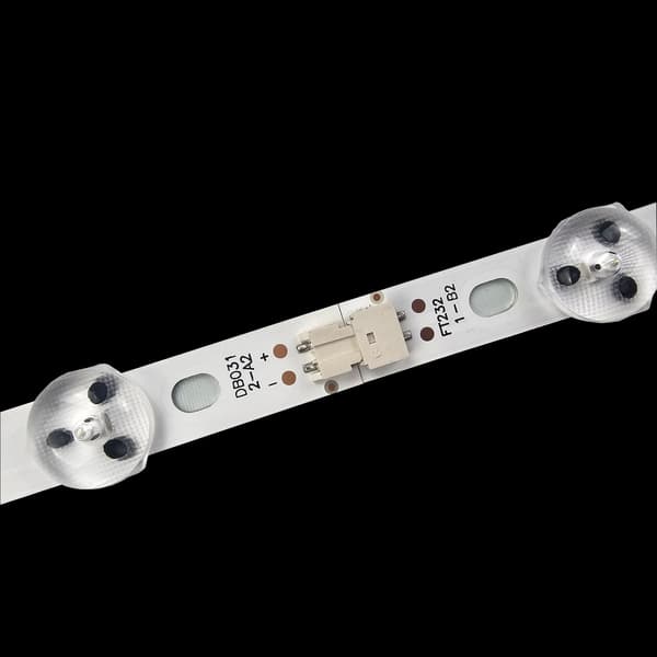 LED-remsa, längd 873 mm, 12 LED-perlor per remsa, spänning 3 V, CE-certifierad, blå