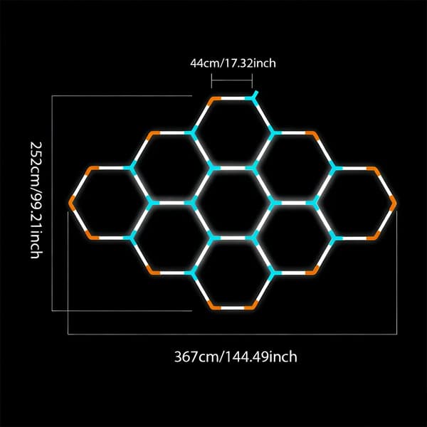Hexagonal LED Honningkage Loftlys, Alsidig Installation, Klar Belysning,HC-6635-440