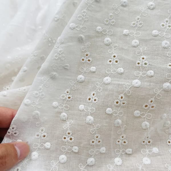 Spetstyg, Broderad Design, Andningsbart Material,Maskros, 45cm X 130cm-e