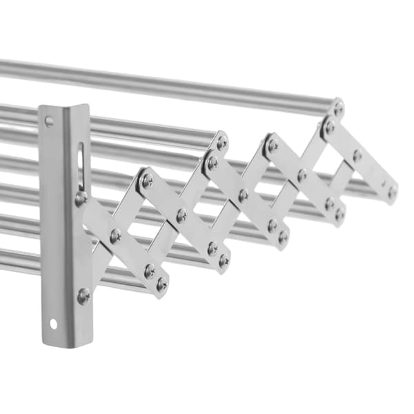 Tøjstativ, Sammenklappeligt Design, Rustfrit Stål Konstruktion,Sølv, 7