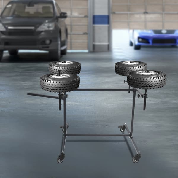 Fälgmålningsställ, Justerbara koner, 360° Rotation,svart