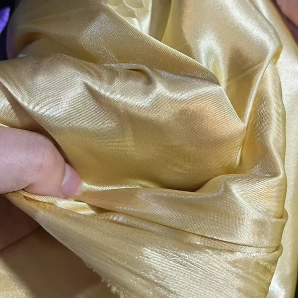 Tyg, Polyester Material, Snabbtorkande & Andningsbart,Ljusgul, 2 yards-c