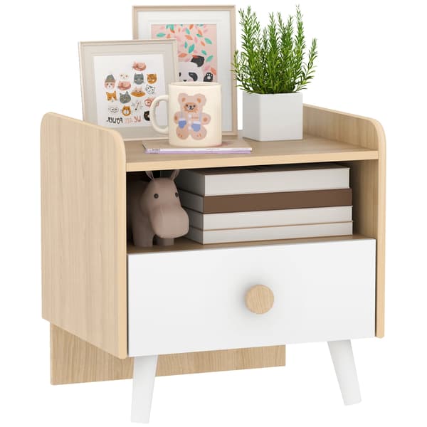 Sängbord, Trädesign, Enkel Montering, Kaffe
