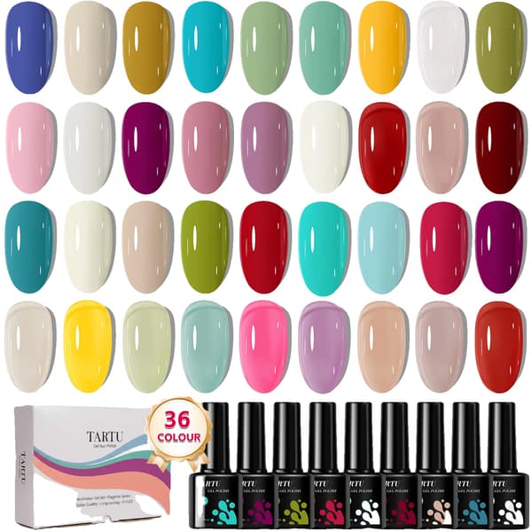 Gel Nagellack Set, 36 Färger, Semi-Permanent Formel,TT36007