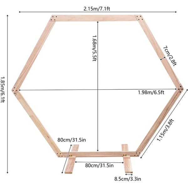 Bröllopsbåge, Naturlig Trädesign, DIY Montering,Träfärg